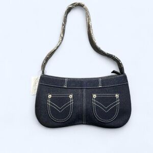 Stylish Black Denim Shoulder Bag